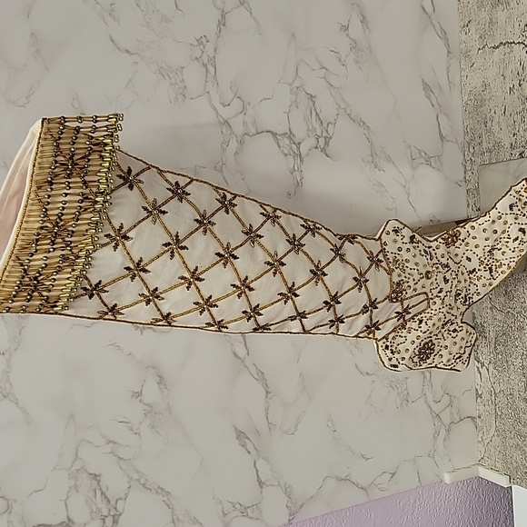 Vintage Victorian Shoe Boot beaded Christmas stocking - Picture 2 of 9